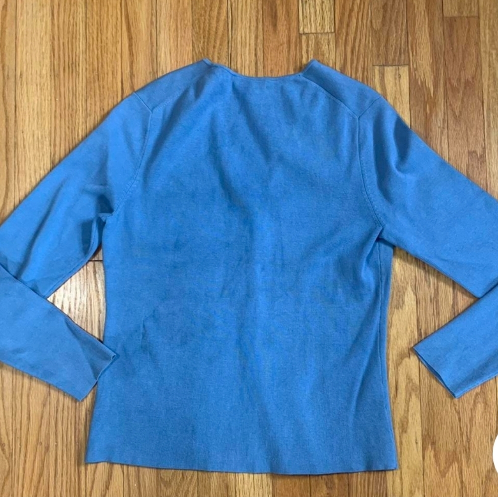 Charter Club Slate Blue Button Front Cardigan. Size XL - Picture 3 of 4
